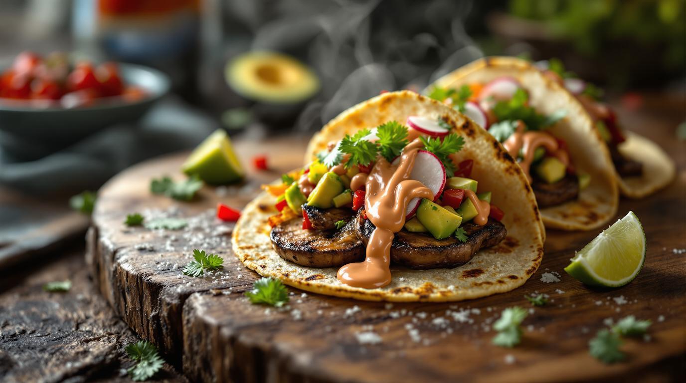 Tacos aux champignons grillés : l&rsquo;umami mexicain qui bluffe les carnivores
