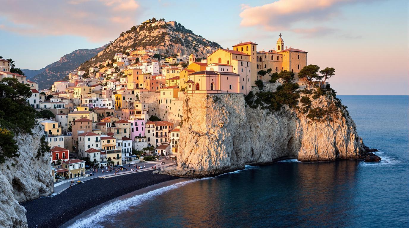 Ce village corse où 75 habitants vivent entre falaise abrupte et plage noire