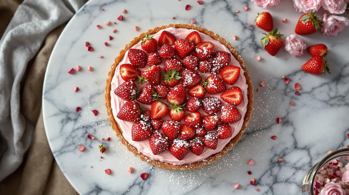 La tarte fraise-rose de Mamie Lyonnaise : douceur d’antan parfumée
