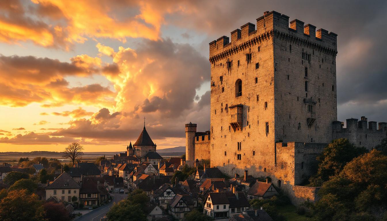 Ce château du XIe dont le donjon rectangulaire mesure 3,5 m d&rsquo;épaisseur