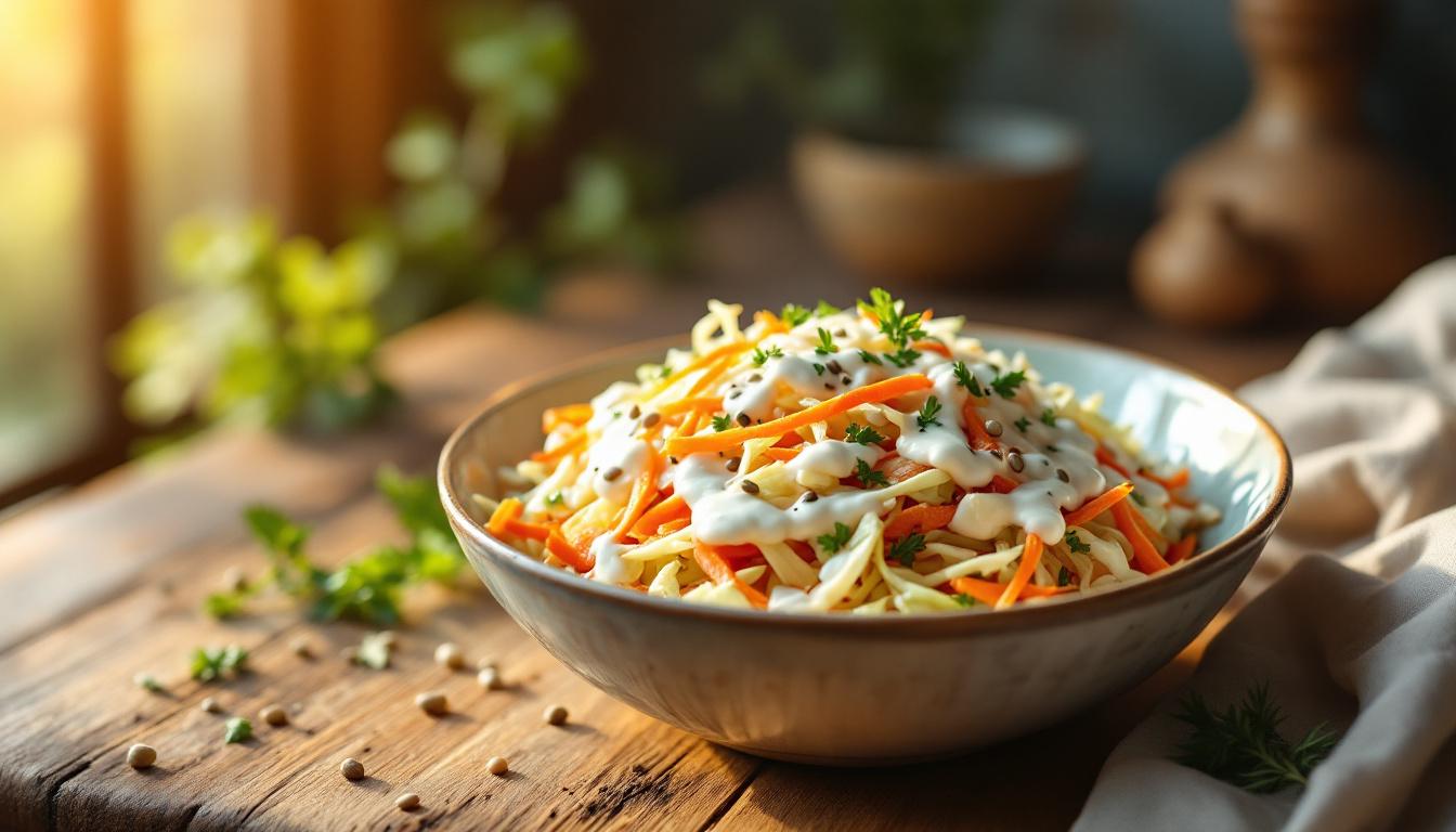 Le coleslaw de Mamie : crémeux et croquant à la normande