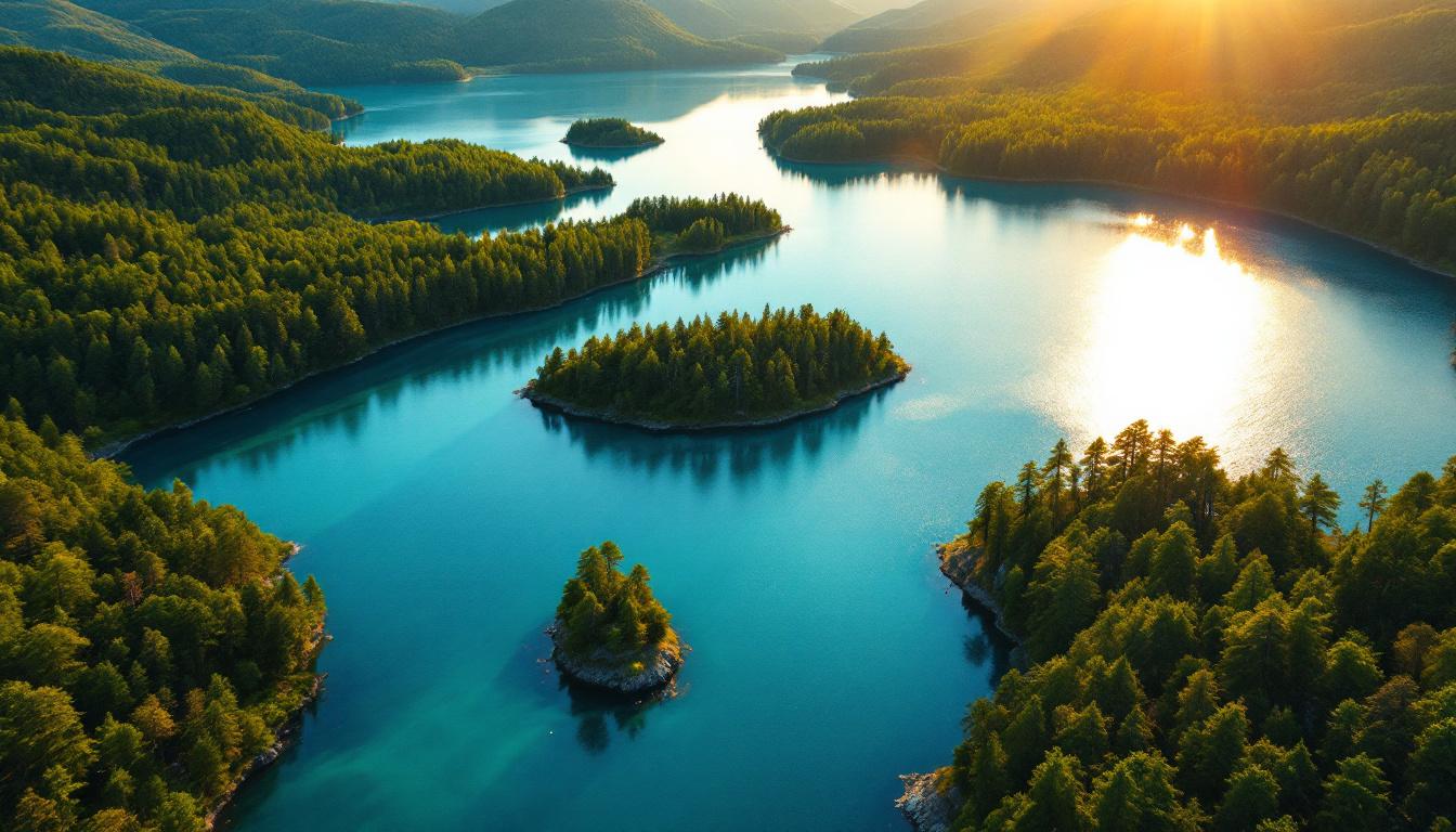 Ce lac à 805 mètres d’altitude où 1290 hectares d’eau reflètent 70 ans d’histoire