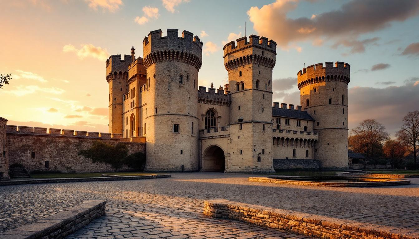 Ce château du XIIIe où 4 tours imposantes ont été restaurées en 2007