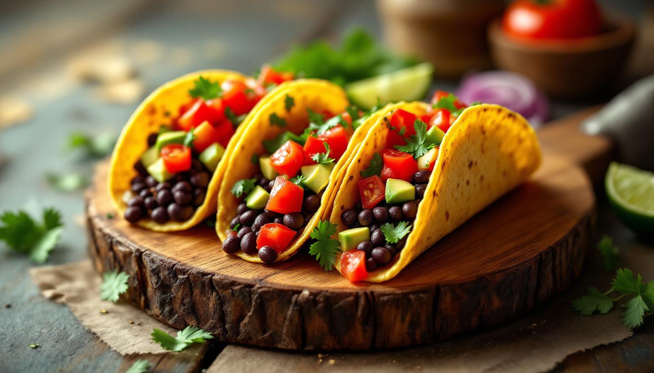 Mini tacos végétariens : voyage gustatif entre Mexique et France