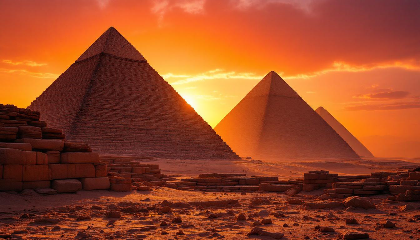 Ce site de 21 mètres d&rsquo;altitude où 3 pyramides défient le temps depuis 4500 ans
