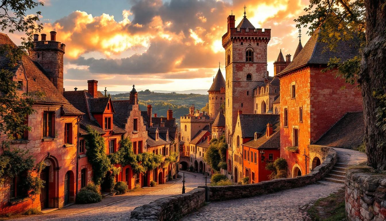 Ce village de Corrèze où 478 habitants vivent dans des maisons en grès rouge
