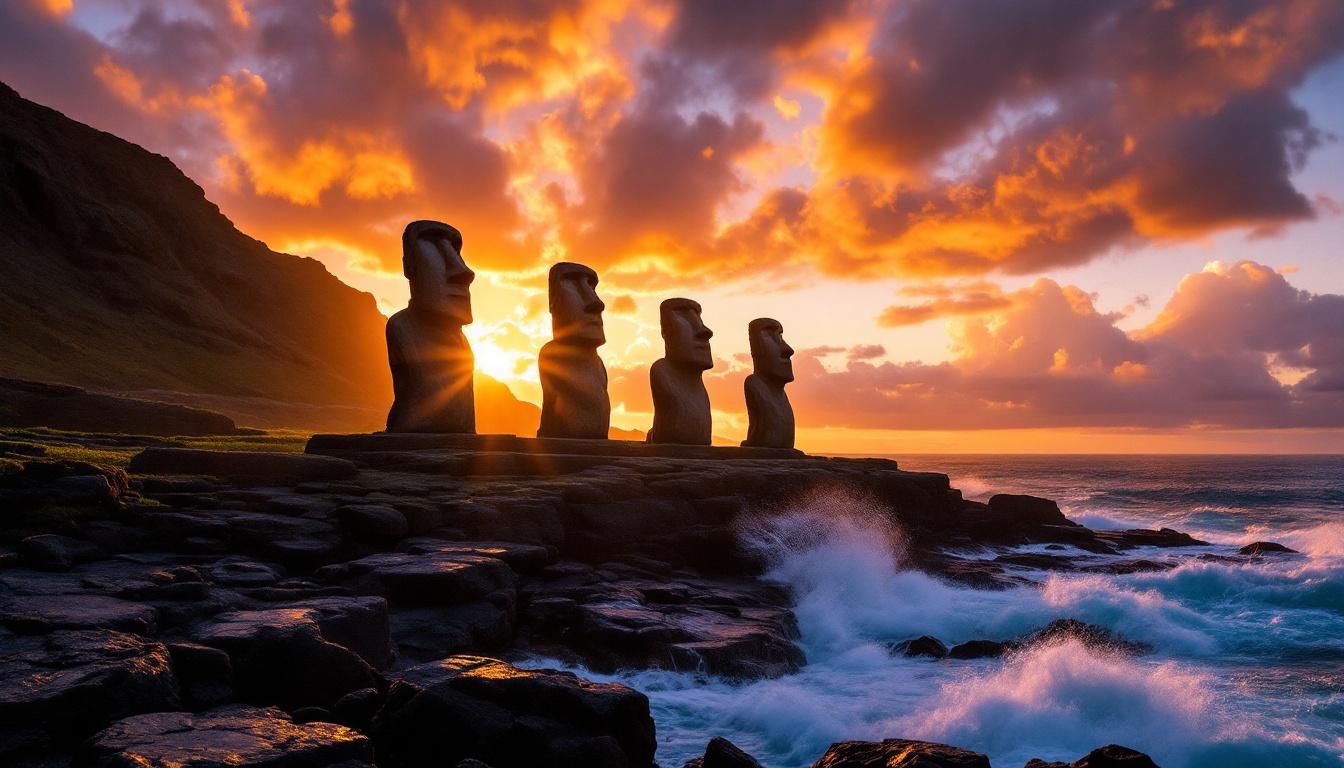 Cette île de 163 km² où 887 statues géantes surveillent l&rsquo;océan Pacifique