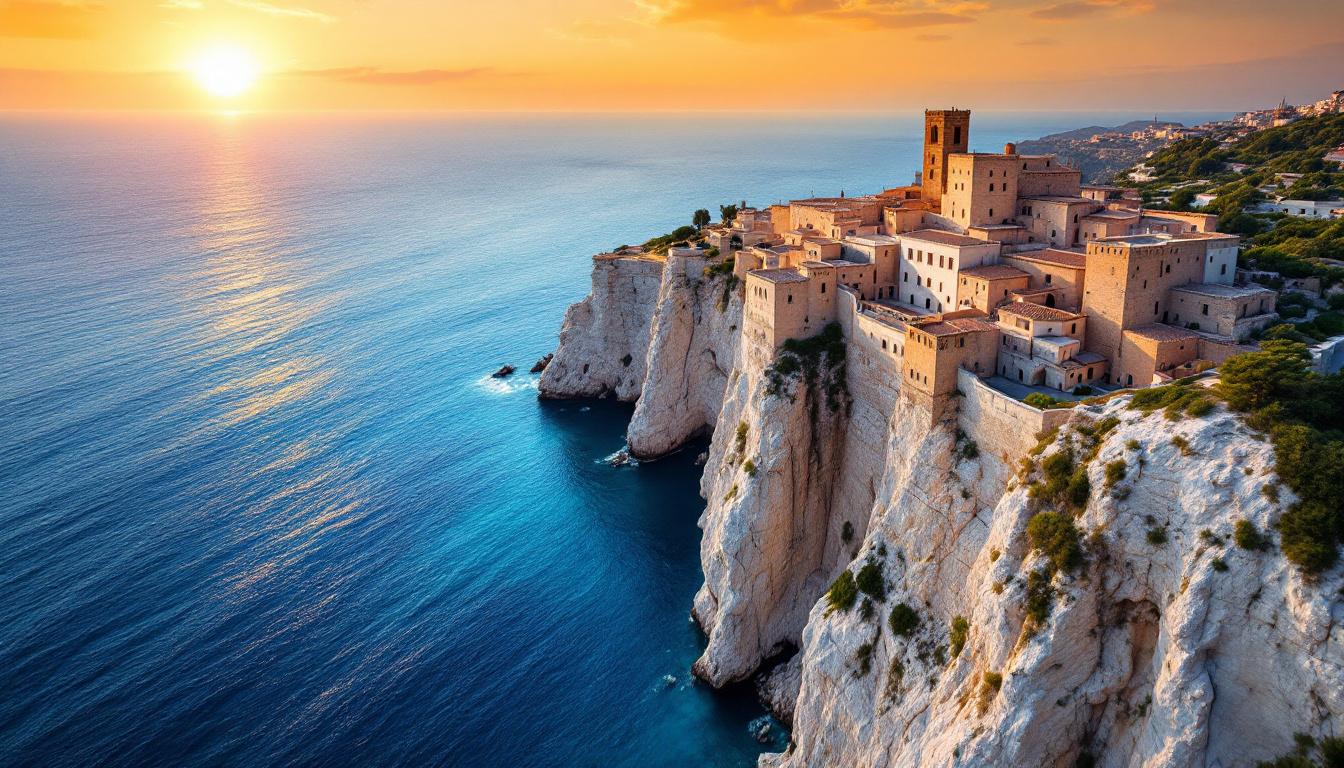 Cette ville de Corse où 80 mètres de falaises calcaires surplombent la mer