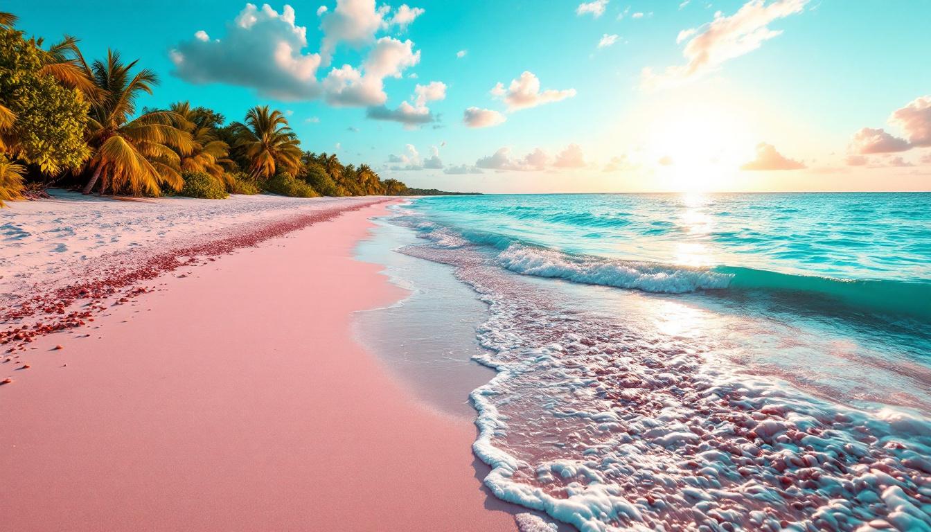 Cette plage de 5 km aux Bahamas où le sable rose reste frais au soleil