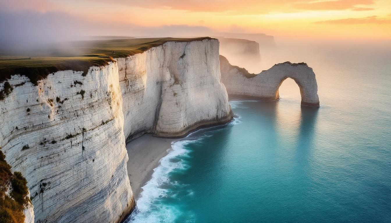 Ces falaises de Normandie où 3 arches naturelles défient l&rsquo;érosion depuis 90 M d&rsquo;années