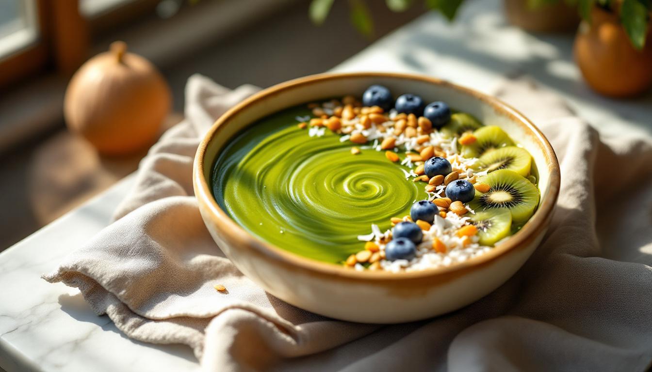 Smoothie bowl vert: le petit-déjeuner vitaminé qui réveille Lyon