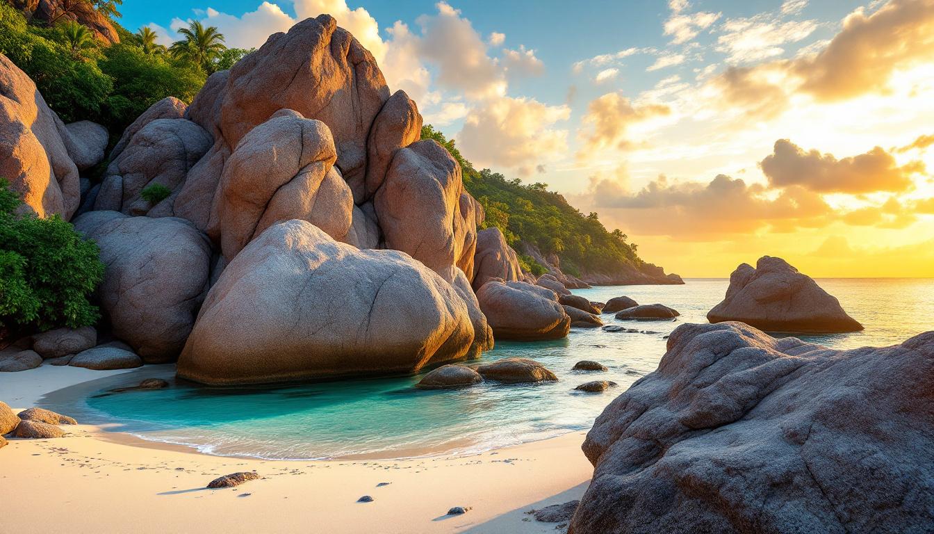 Cette plage des Seychelles où 750 millions d&rsquo;années d&rsquo;érosion ont sculpté le granit