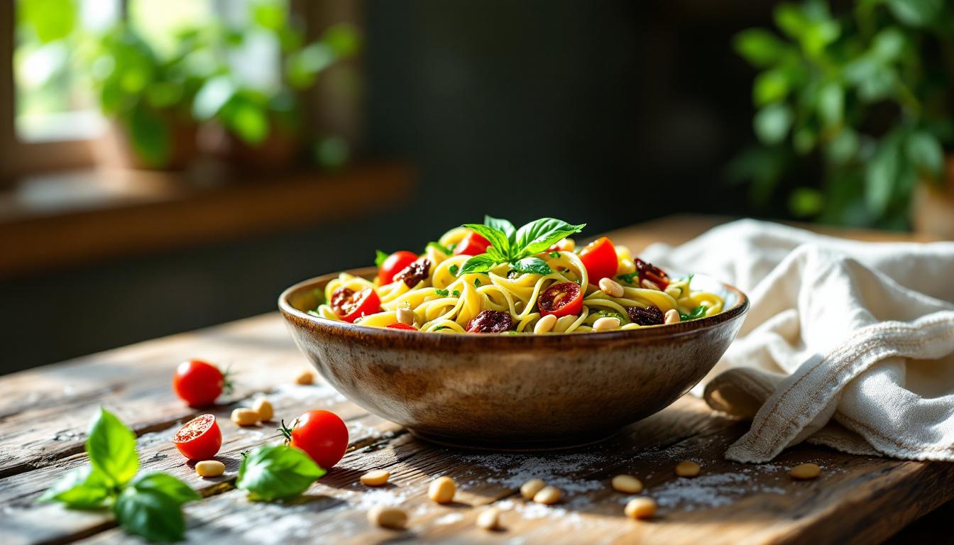 Salade de pâtes estivale: le pesto de grand-mère réinventé en 20 min