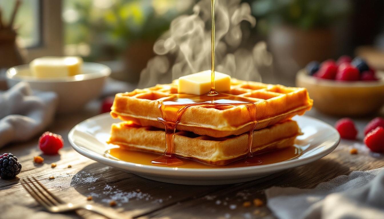 Gaufres au sirop d&rsquo;érable : l&rsquo;héritage sucré de Mamie québécoise
