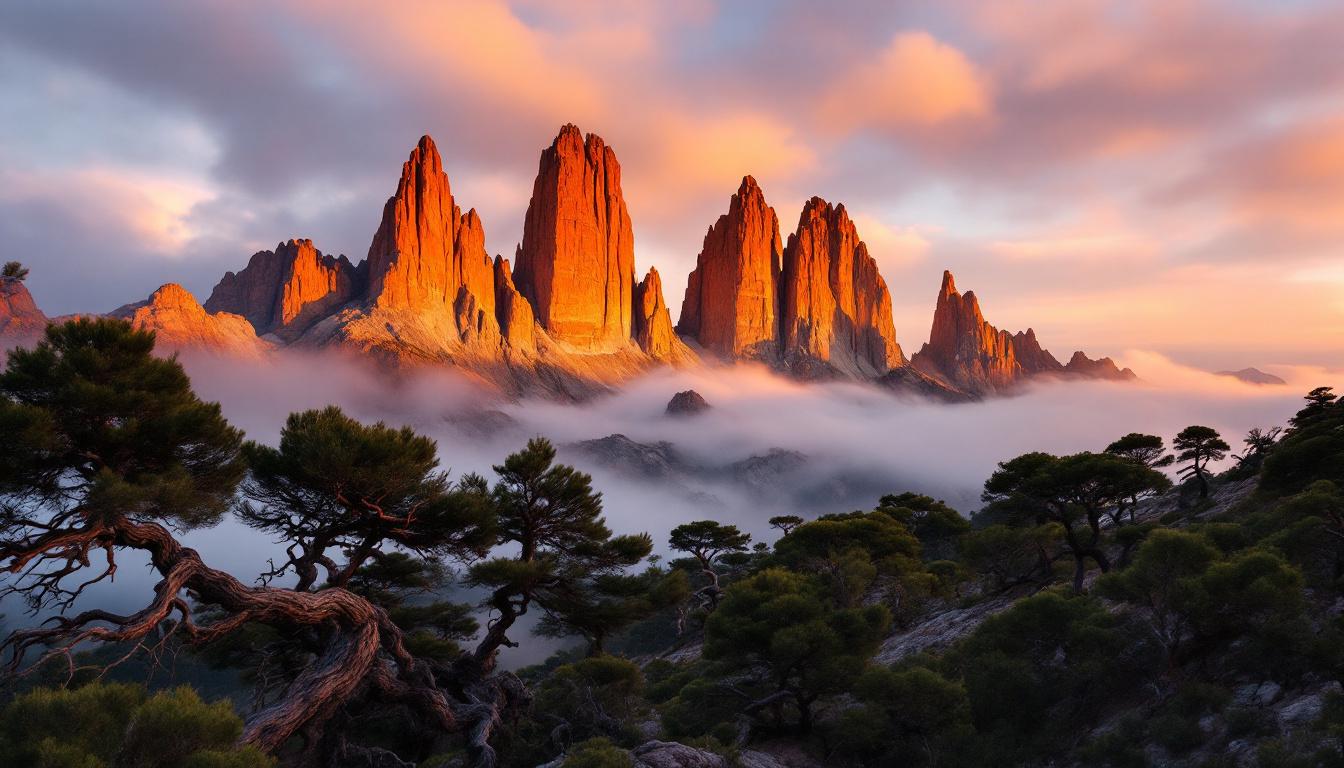 Ce massif de Corse où 7 aiguilles de granit culminent à 1857 mètres