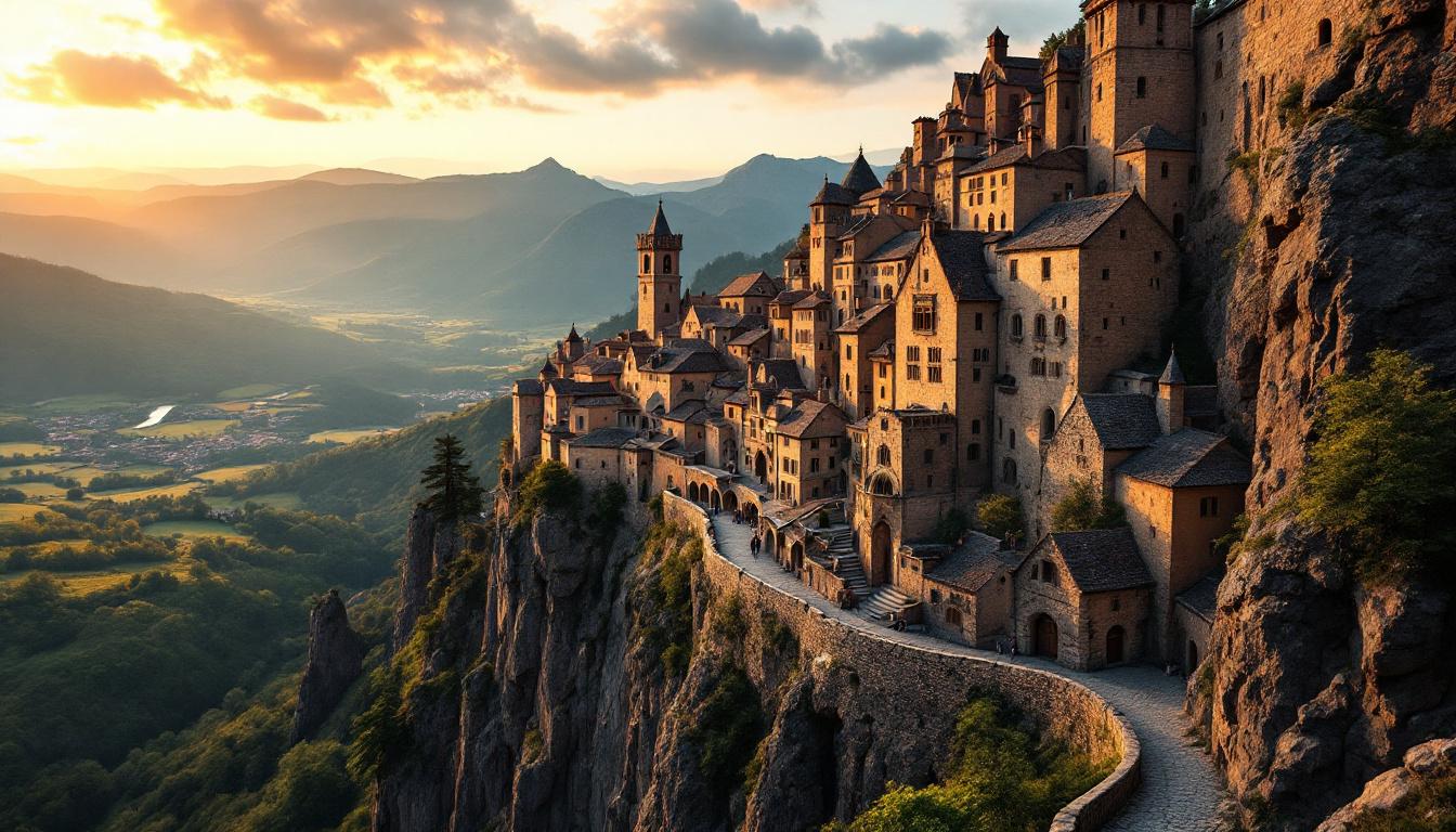 Ce village d&rsquo;Auvergne où 297 habitants vivent sur un piton aux orgues basaltiques