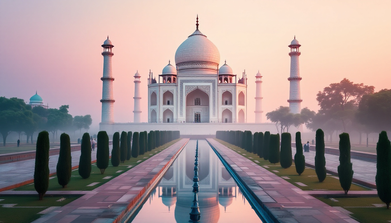 Ce monument d&rsquo;Agra dont les 4 minarets de 40 m sont inclinés pour résister aux séismes