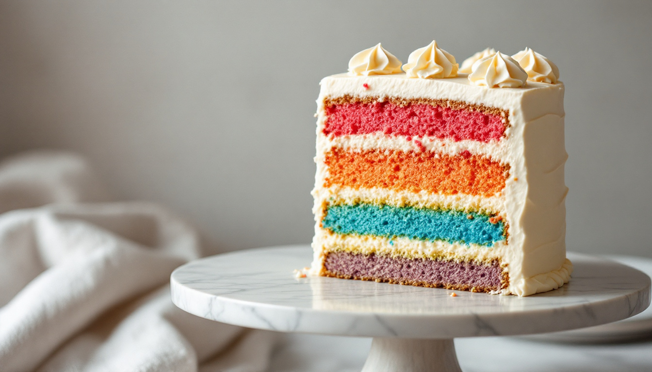 Rainbow Cake de Mamie : l&rsquo;arc-en-ciel gourmand qui illumine nos tables