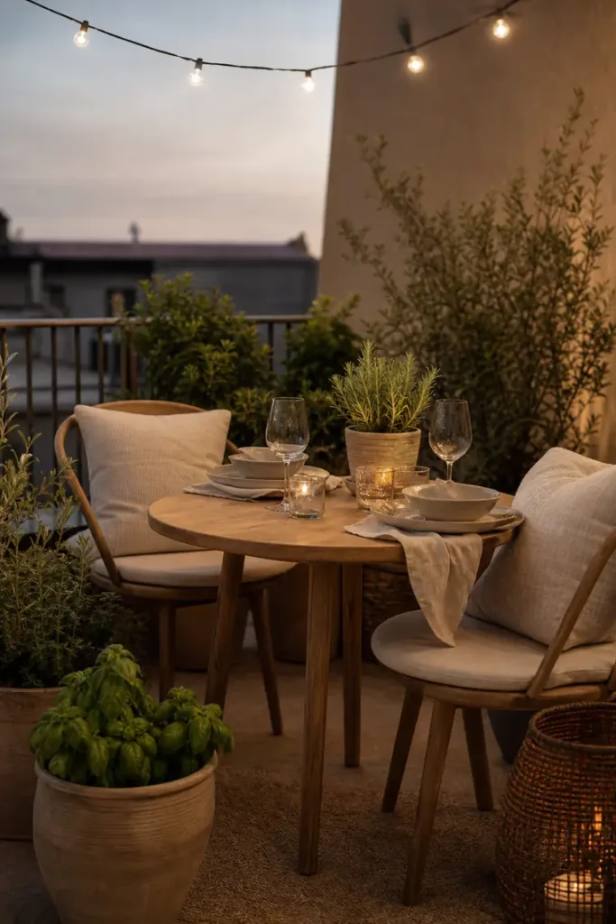 5 idées pour créer un coin repas extérieur même avec peu de place