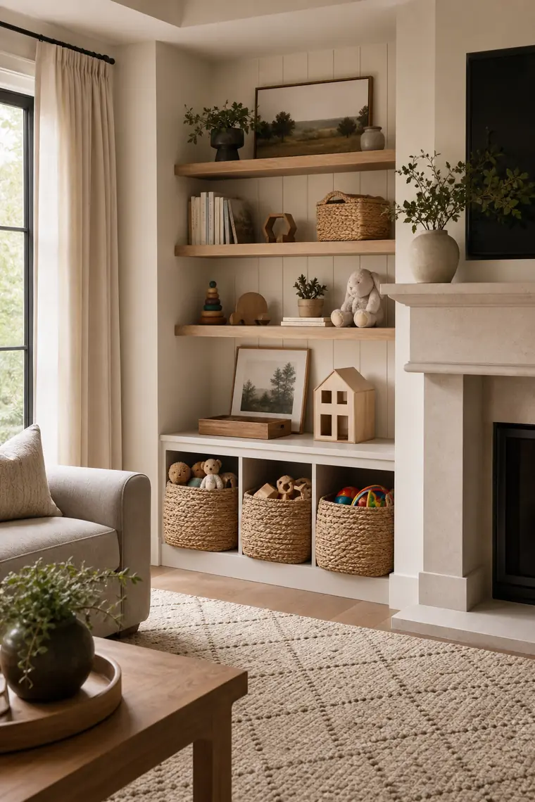5 idées pour ranger les jouets dans le salon sans casser la déco