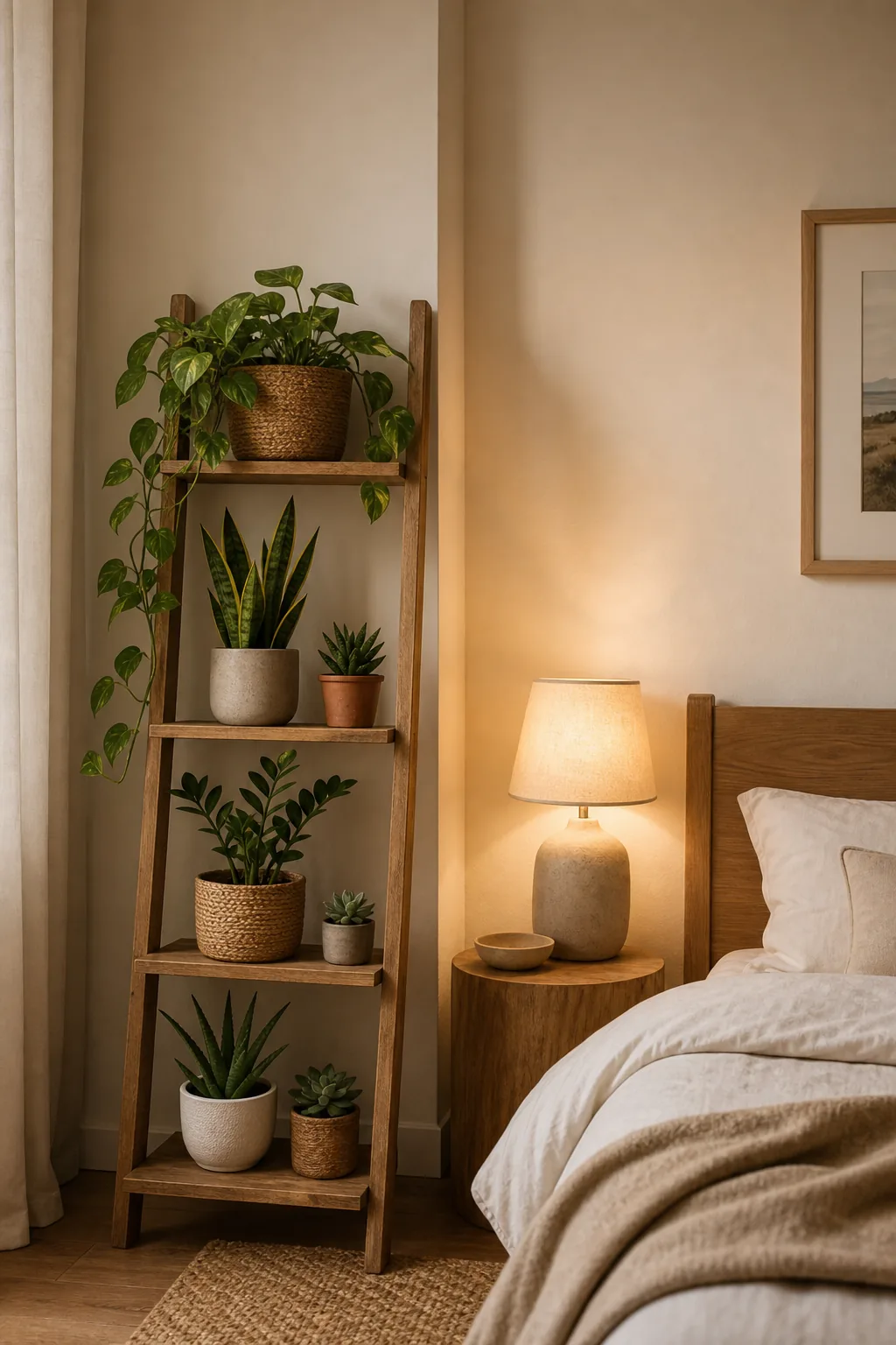 Plantes faciles dans un coin de chambre