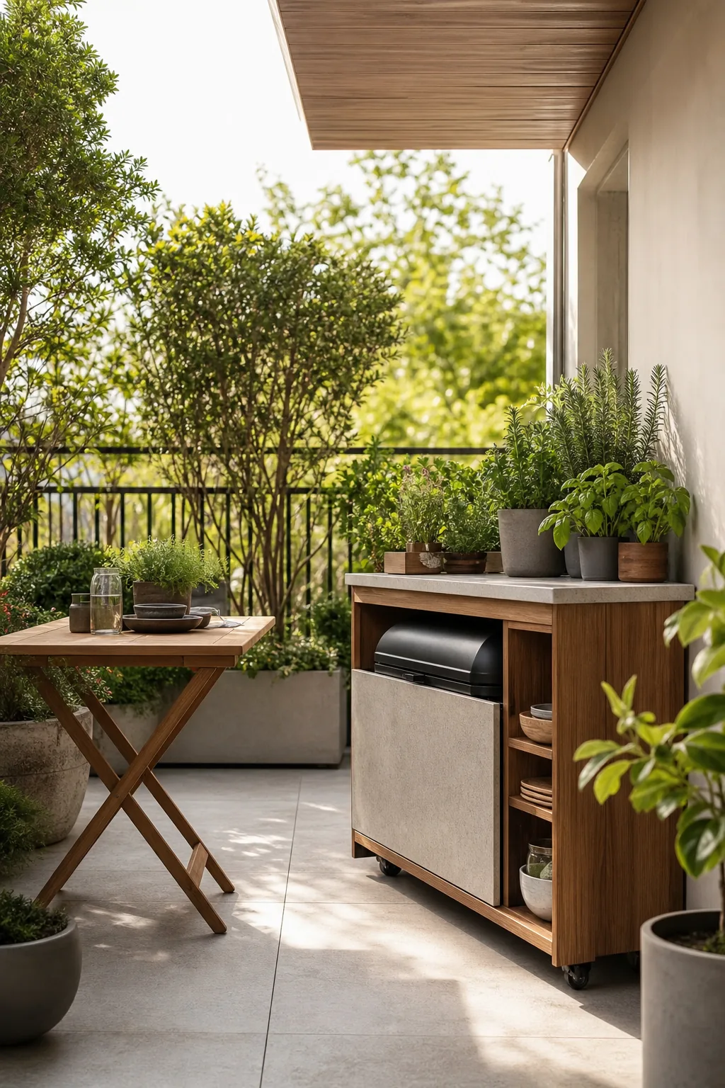 Desserte extérieure pour petite terrasse